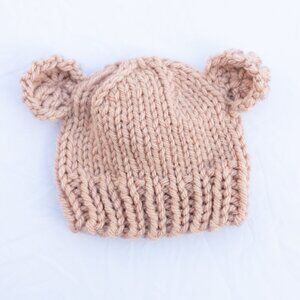 Pink Baby Bear Knit Hat